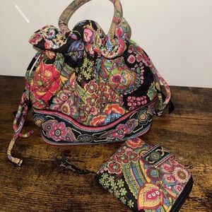 Vera Bradley purse with matching wallet